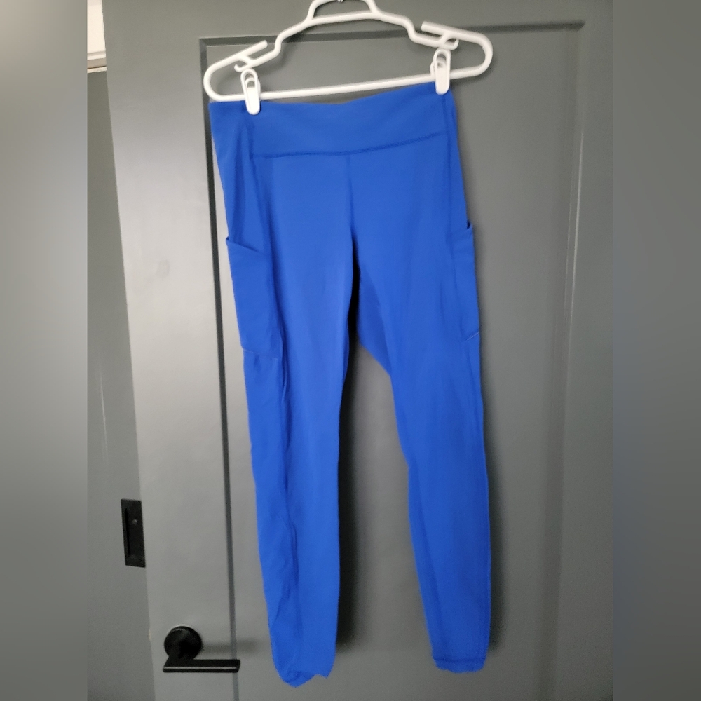 lululemon athletica Vibrant Blue Leggings.  Like New Spped Up Mid.